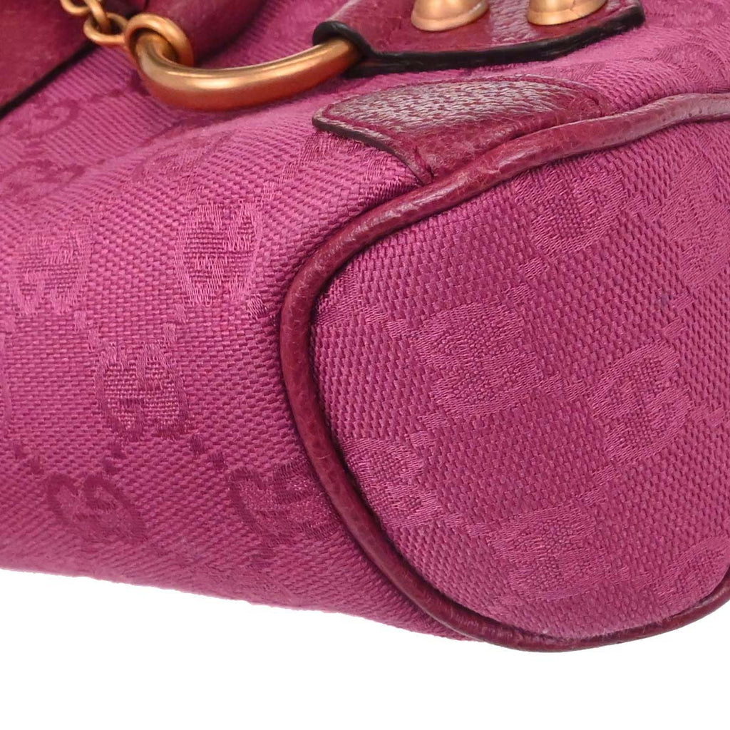 Gucci Pink Horsebit GG Handbag