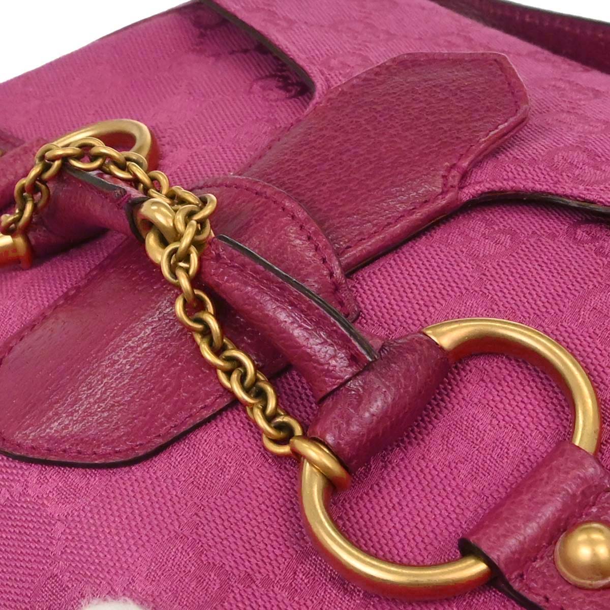 Gucci Pink Horsebit GG Handbag