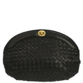 Bottega Veneta Black Lambskin Intrecciato Clutch Bag