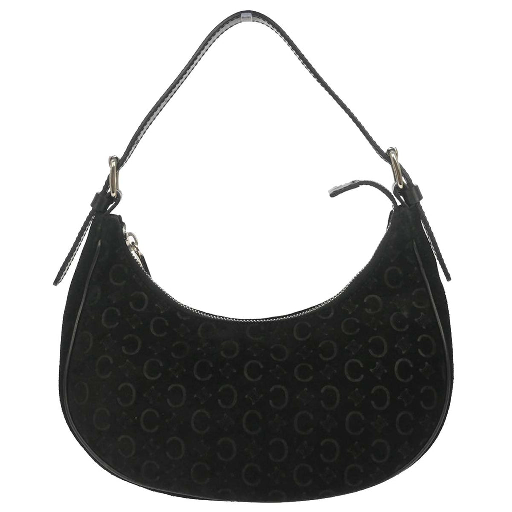 Celine Black Suede C Macadam Handbag