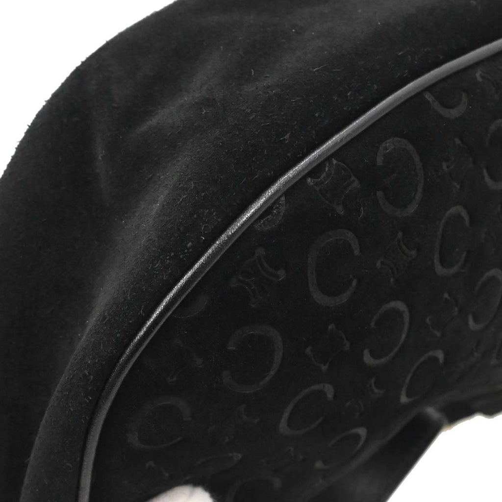 Celine Black Suede C Macadam Handbag