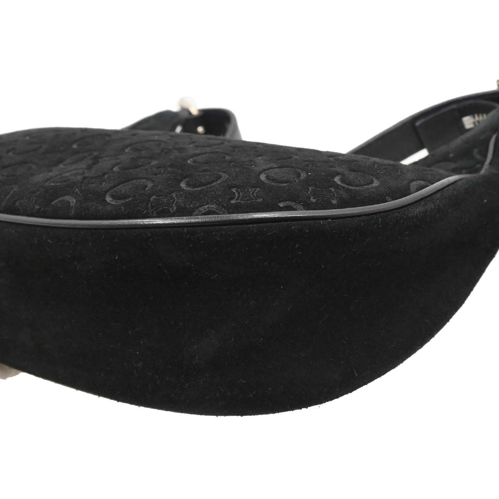 Celine Black Suede C Macadam Handbag