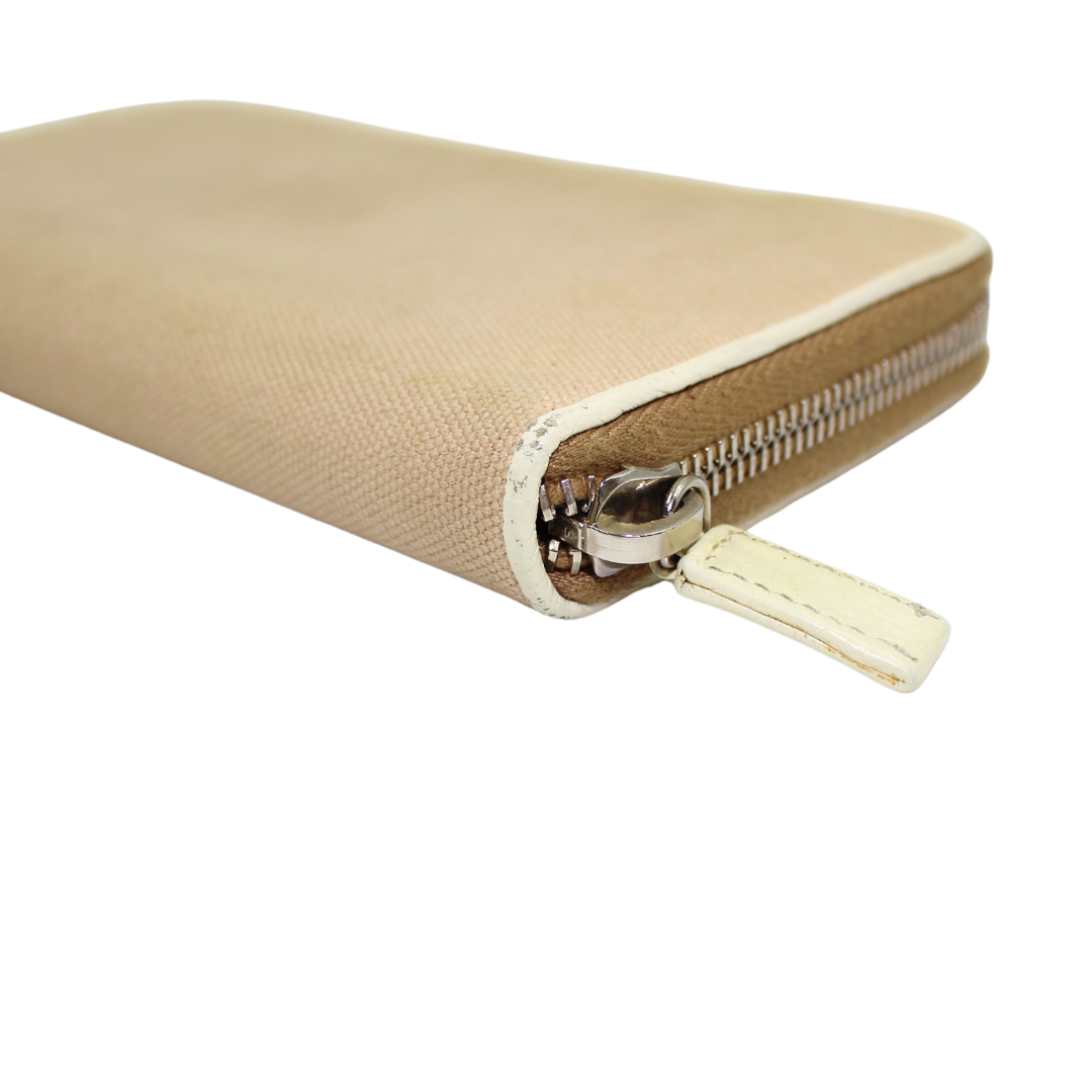 Prada 1:1 Rep Logo Canvas Zip Around Wallet