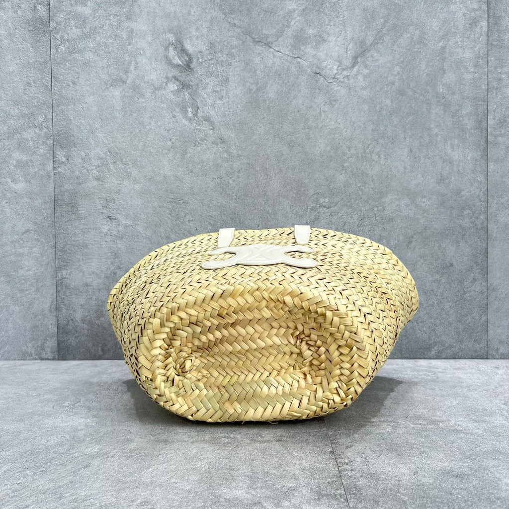 GLAMI Teen Triomphe GLAMI Classic Panier In Palm Leaves And Lizard White For Women 8in/20cm