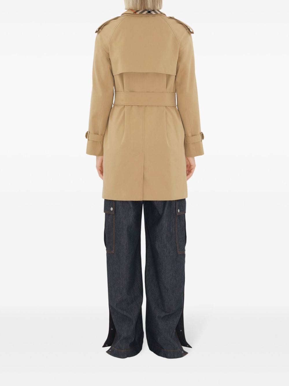 Burberry Women's Trench Coat With Vintage Check Motif
