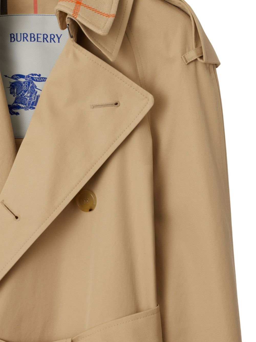 Burberry Women's Trench Coat With Vintage Check Motif