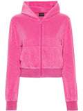 Balenciaga Women's Rhinestone-Logo Zipped Hoodie