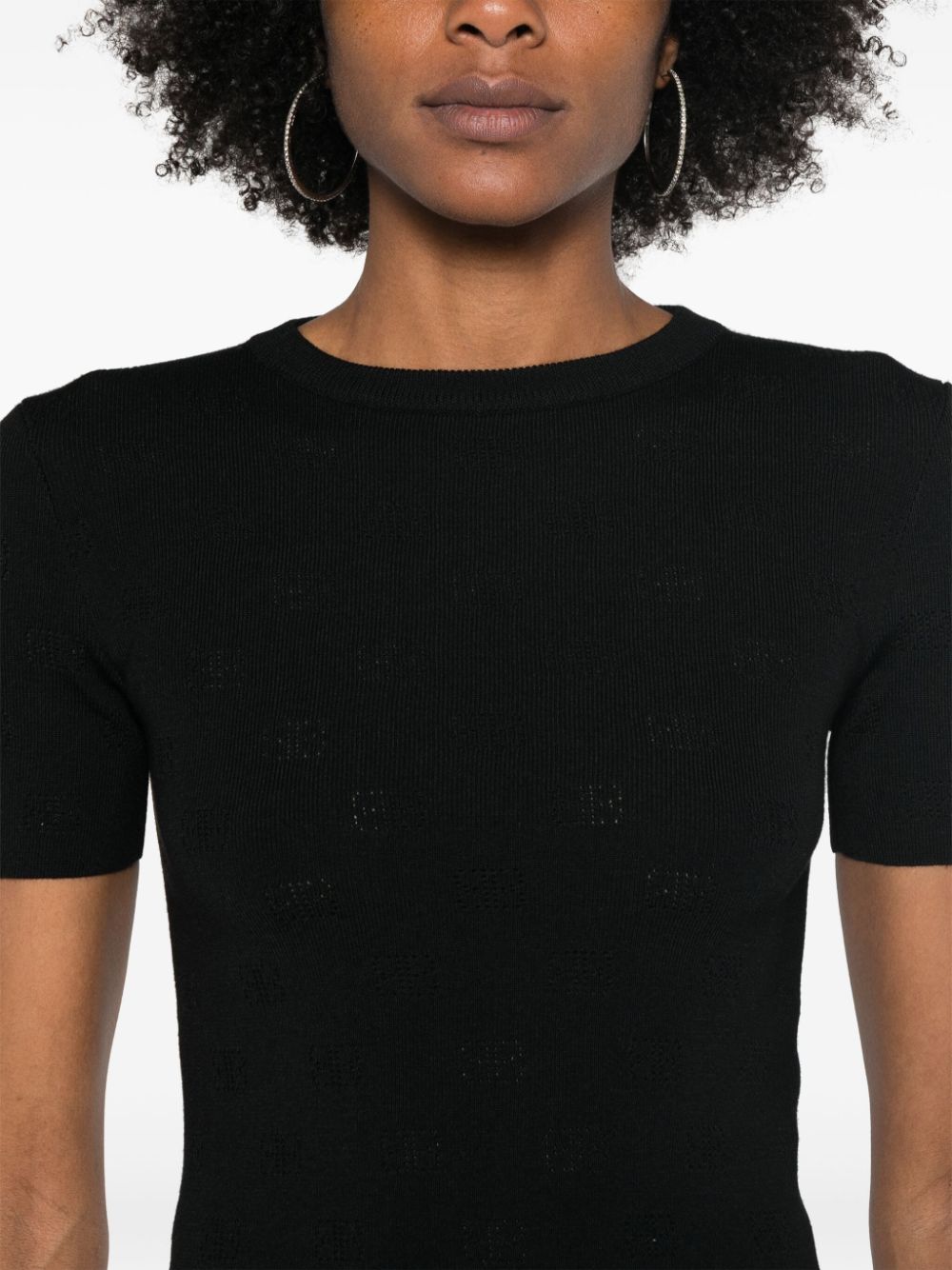 Balenciaga Women's Perforated Bb T-Shirt