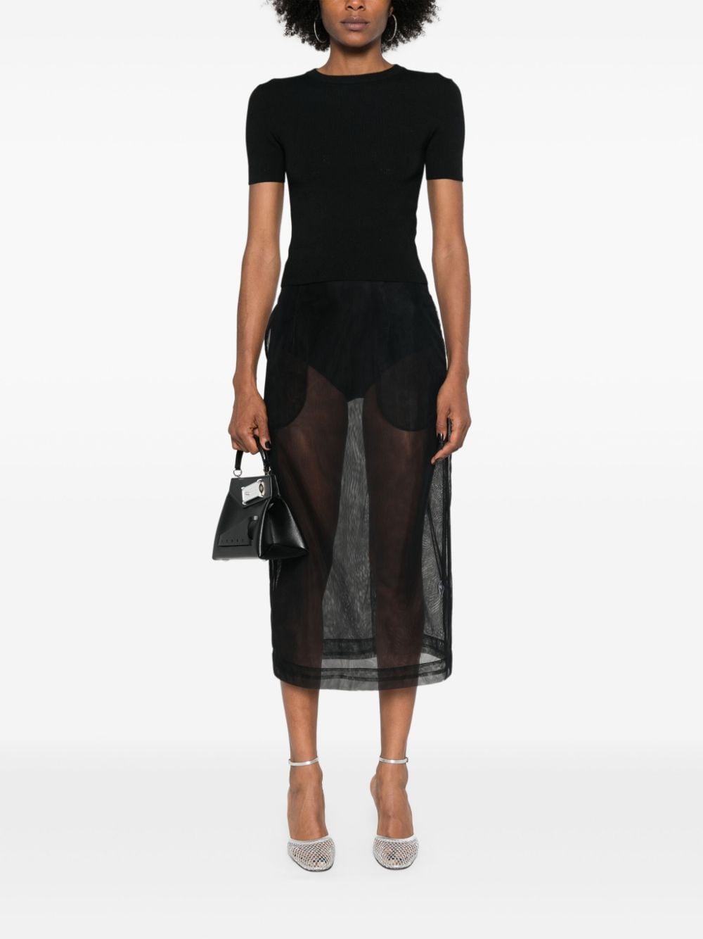 Balenciaga Women's Perforated Bb T-Shirt