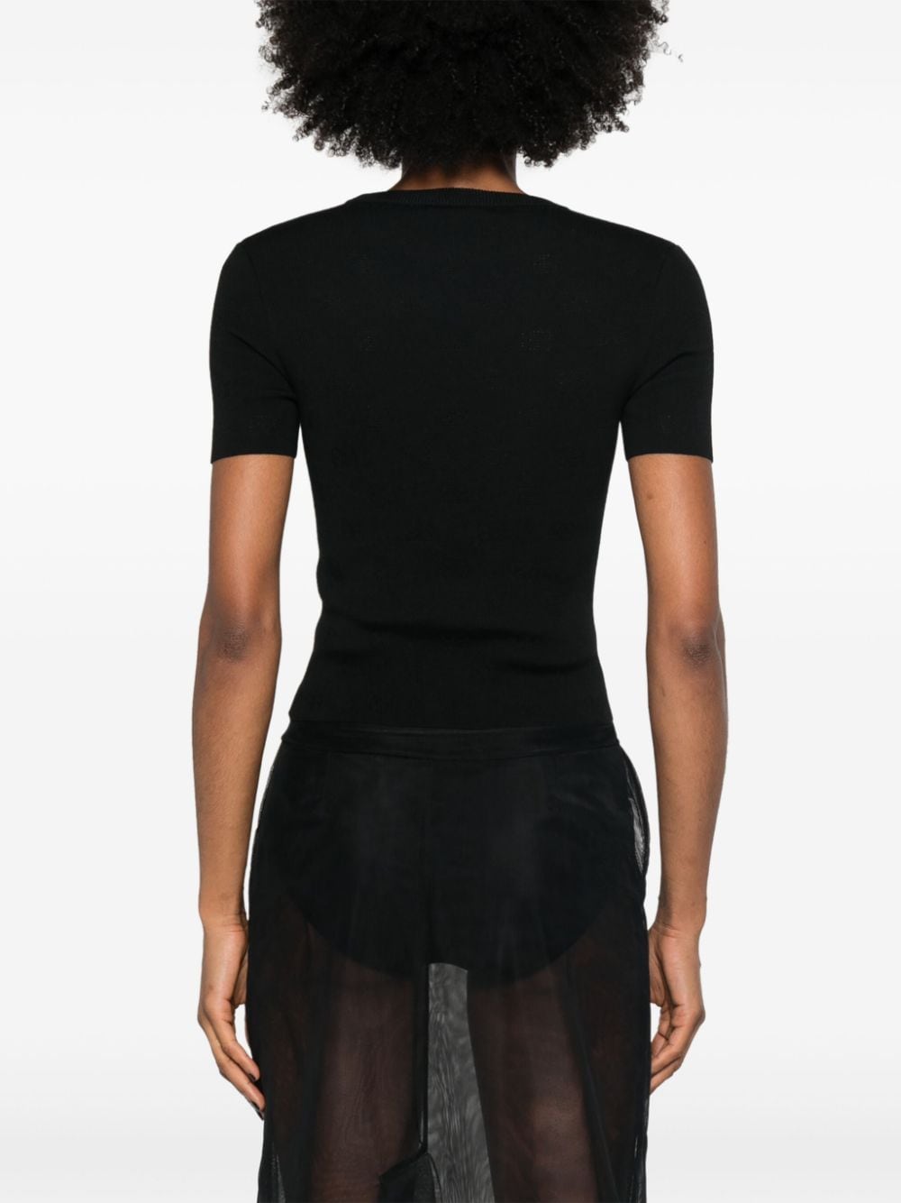 Balenciaga Women's Perforated Bb T-Shirt