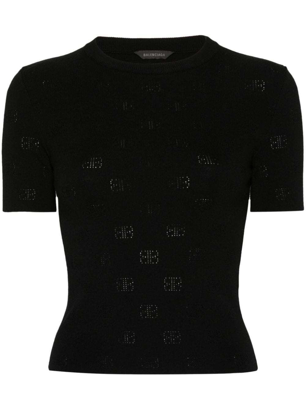 Balenciaga Women's Perforated Bb T-Shirt