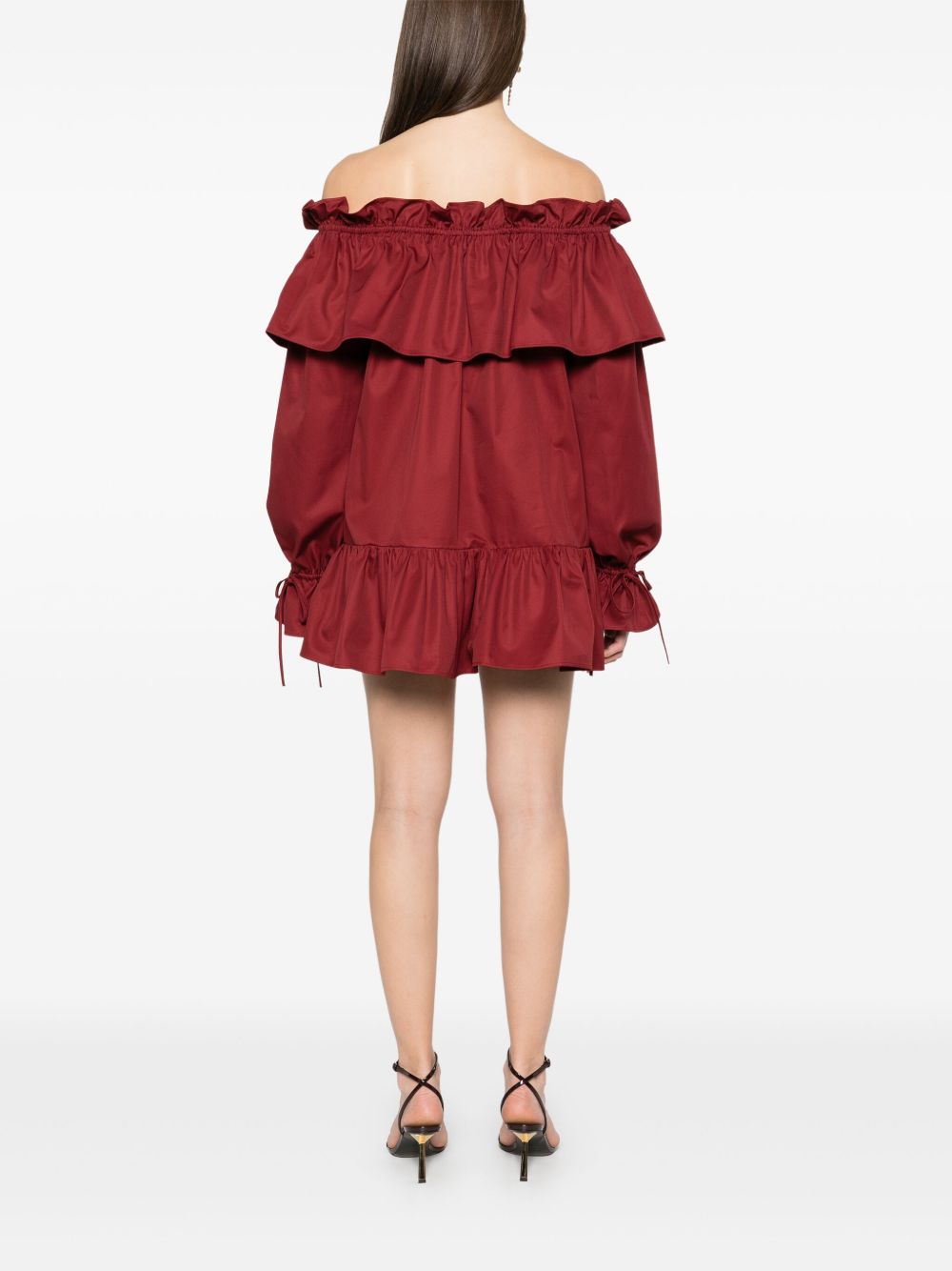 Saint Laurent Women's Ruffled Cotton Mini Dress