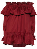 Saint Laurent Women's Ruffled Cotton Mini Dress