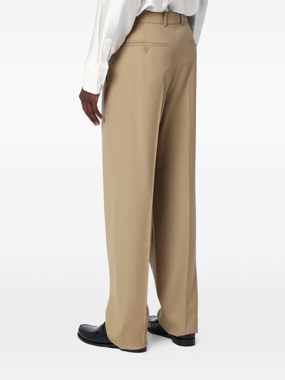 Saint Laurent Men's Pressed-Crease Trousers