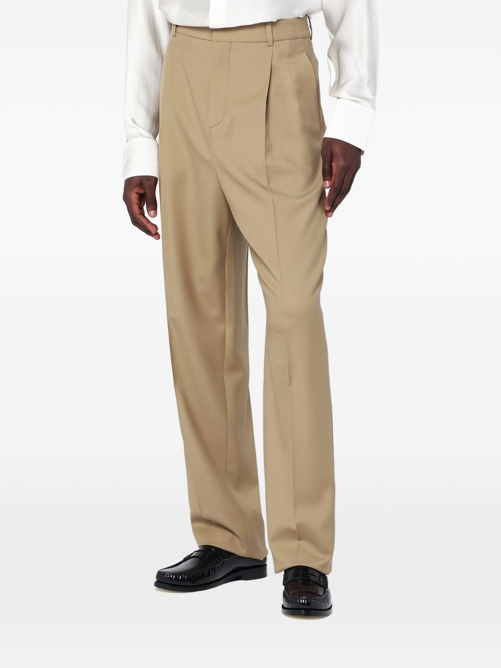 Saint Laurent Men's Pressed-Crease Trousers
