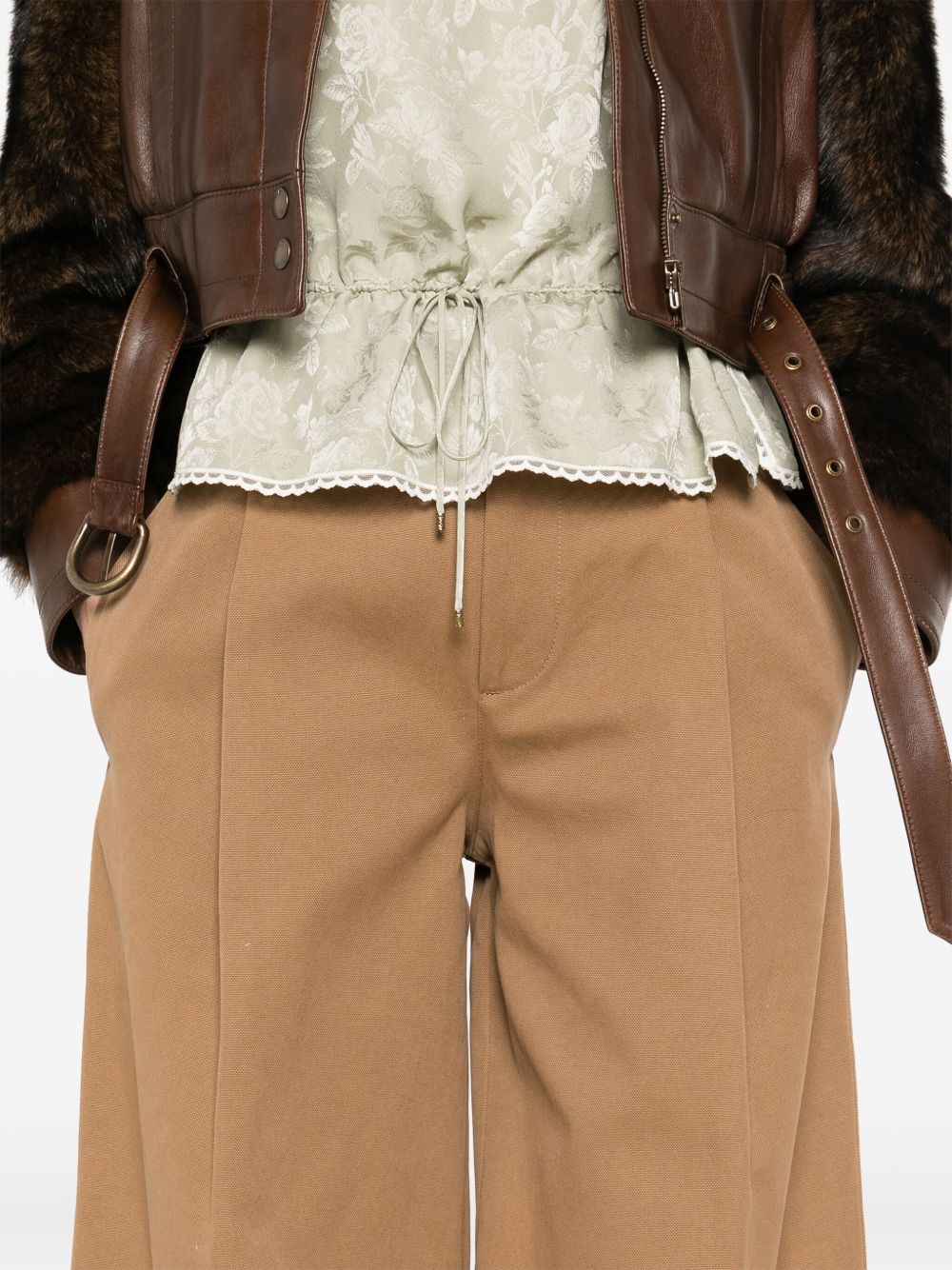 Chloã© Cotton Wide-Leg Trousers