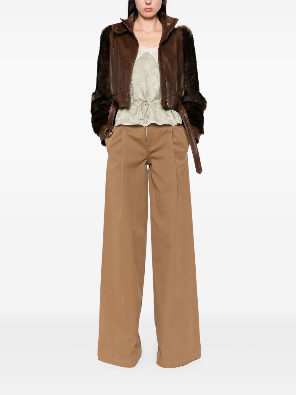 Chloã© Cotton Wide-Leg Trousers