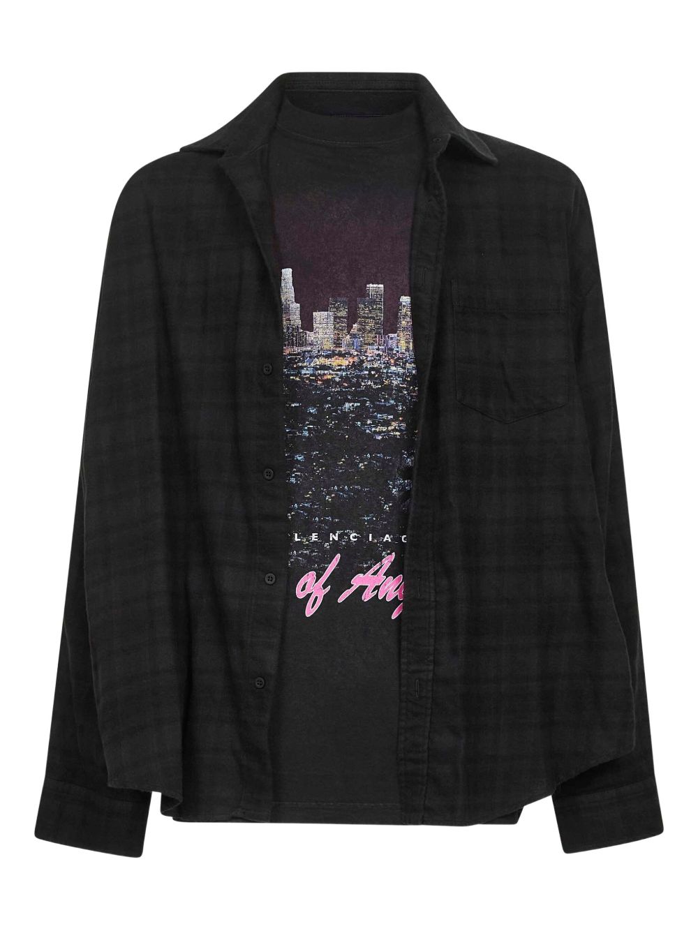 Balenciaga Men's Layered Cotton Shirt
