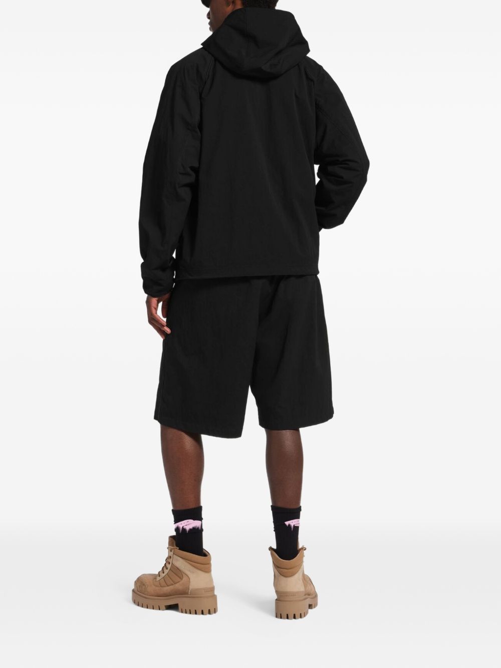 Balenciaga Men's Logo Hooded Jacket