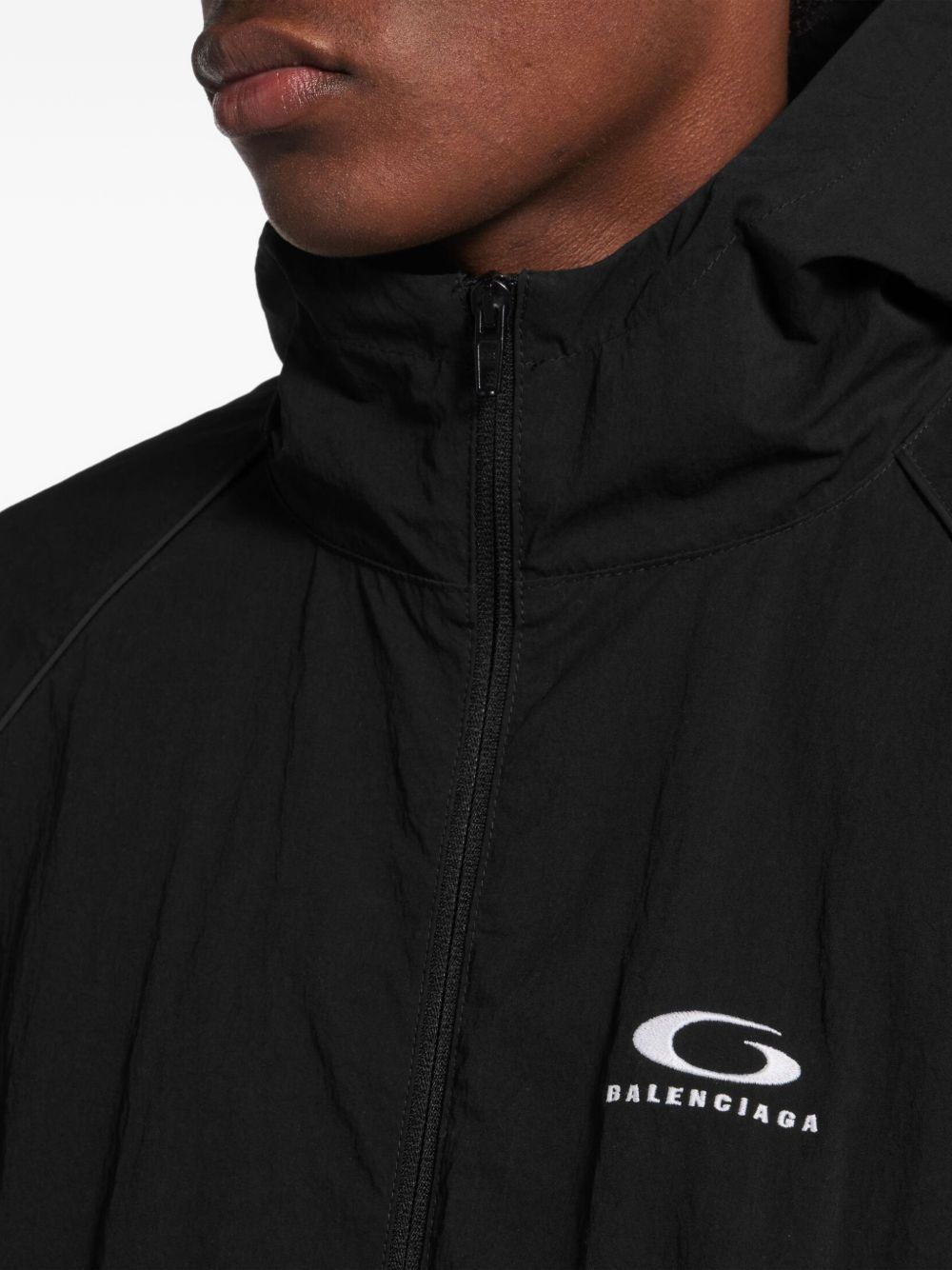 Balenciaga Men's Logo Hooded Jacket