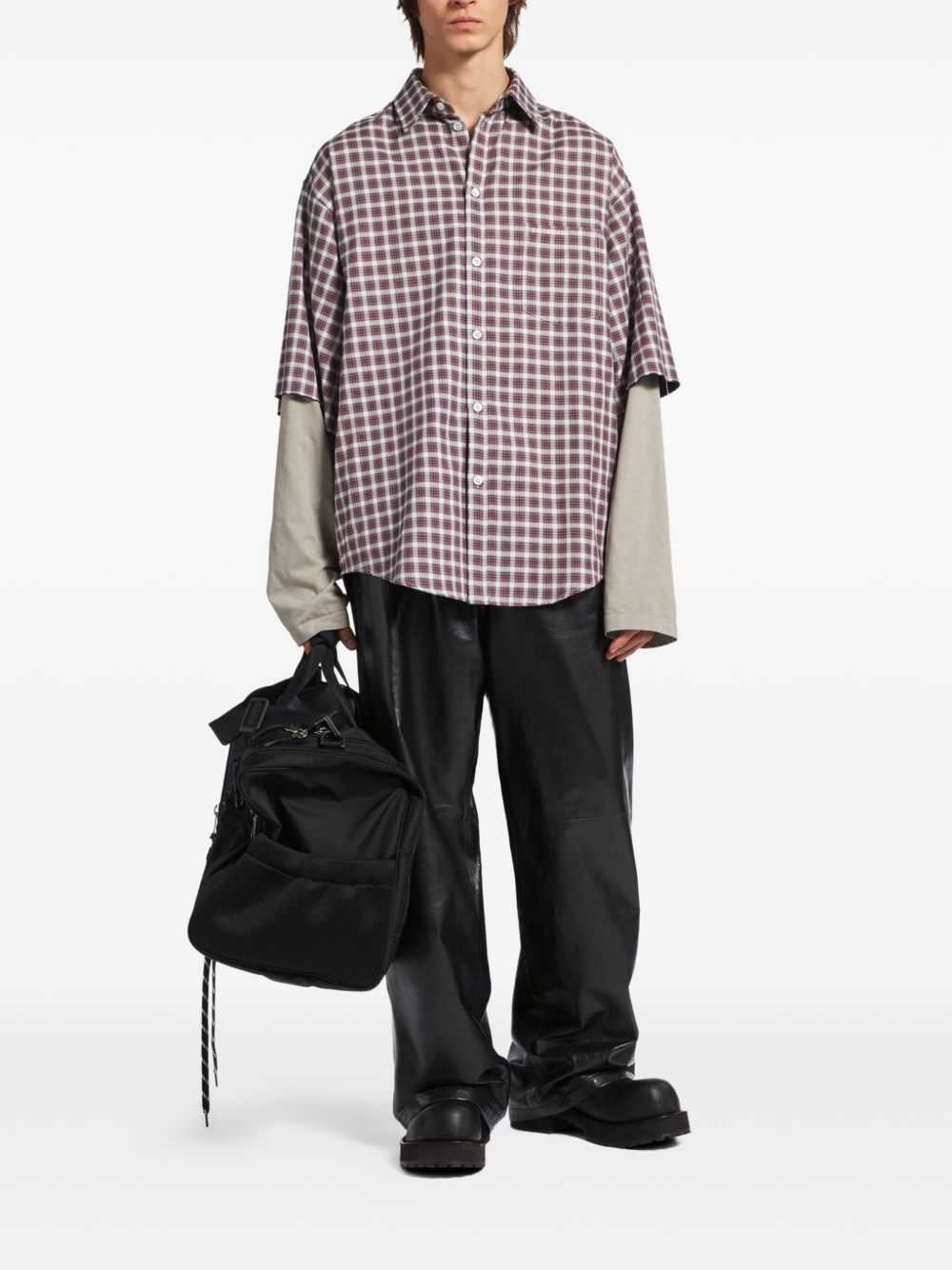 Balenciaga Men's Checked Cotton Shirt