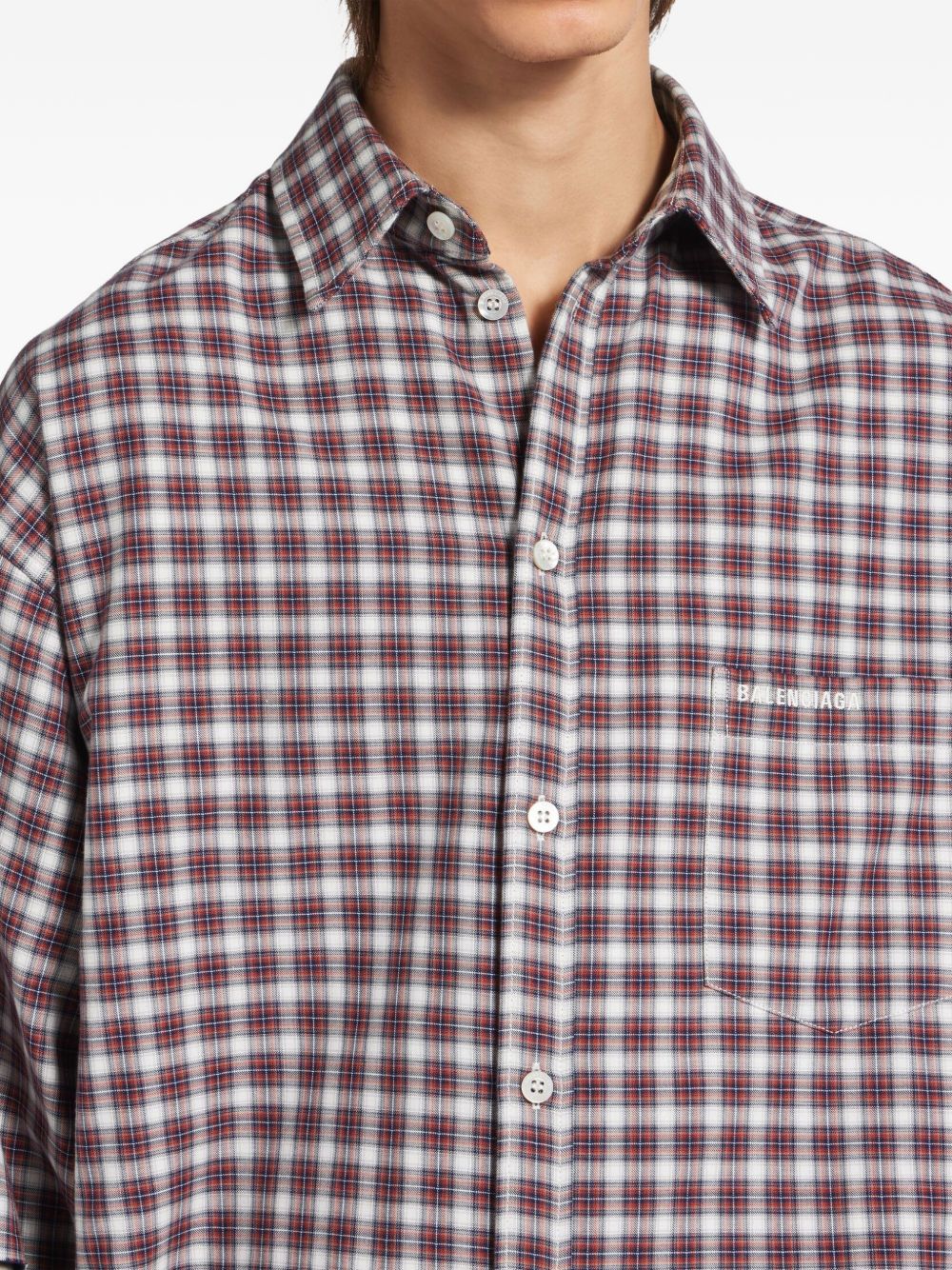 Balenciaga Men's Checked Cotton Shirt