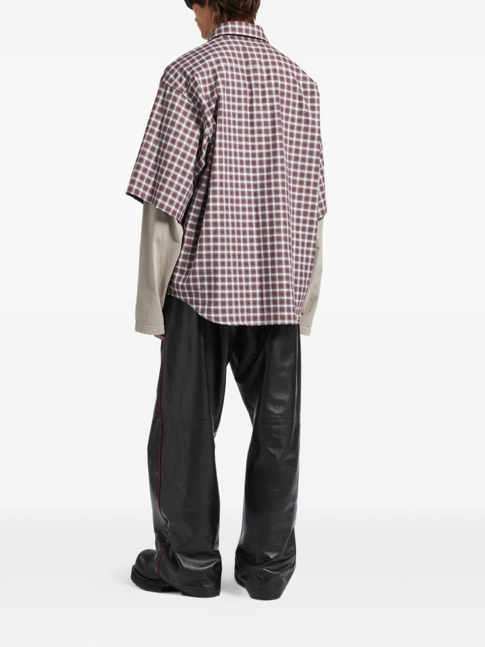 Balenciaga Men's Checked Cotton Shirt