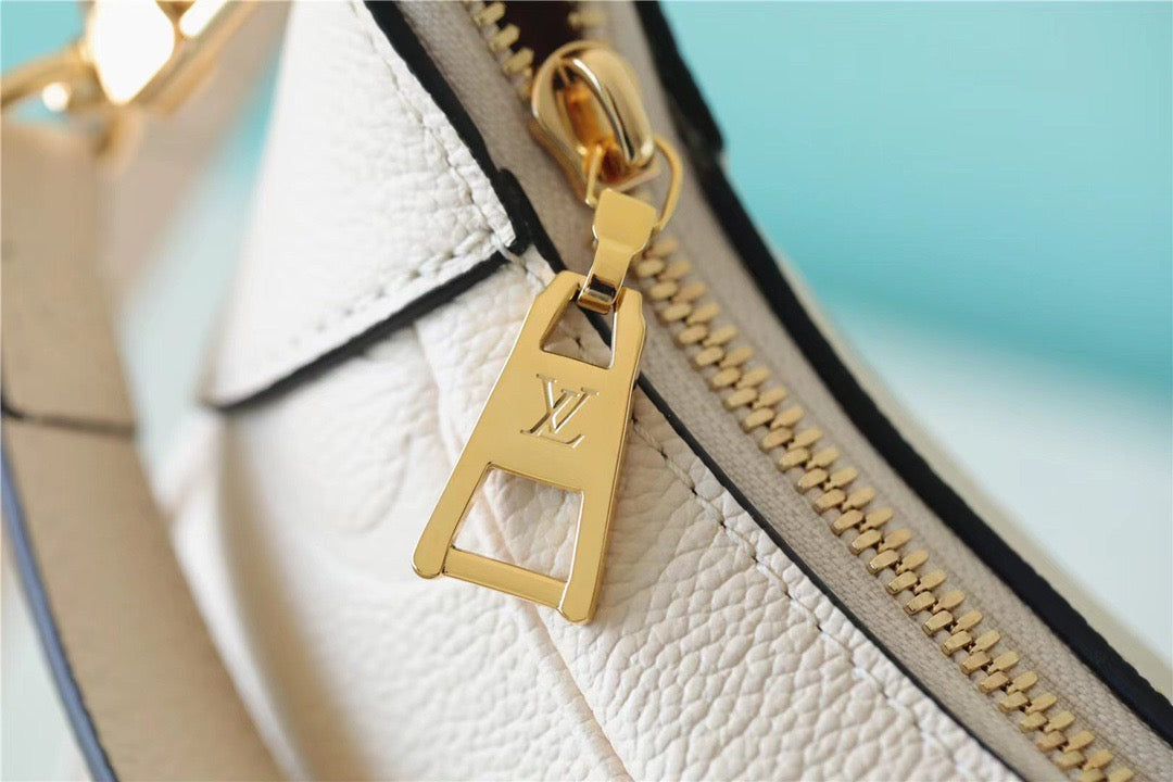 Louis Vuitton Bagatelle Monogram Empreinte Creme Beige For Women,  Shoulder And Crossbody Bags 22cm/8.7in Louis Vuitton M46099