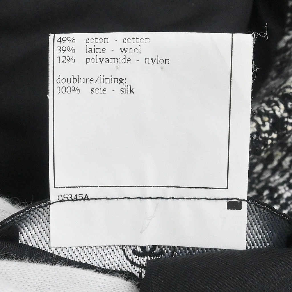 Chanel 1997 Single Breasted Collarless Jacket Black #46