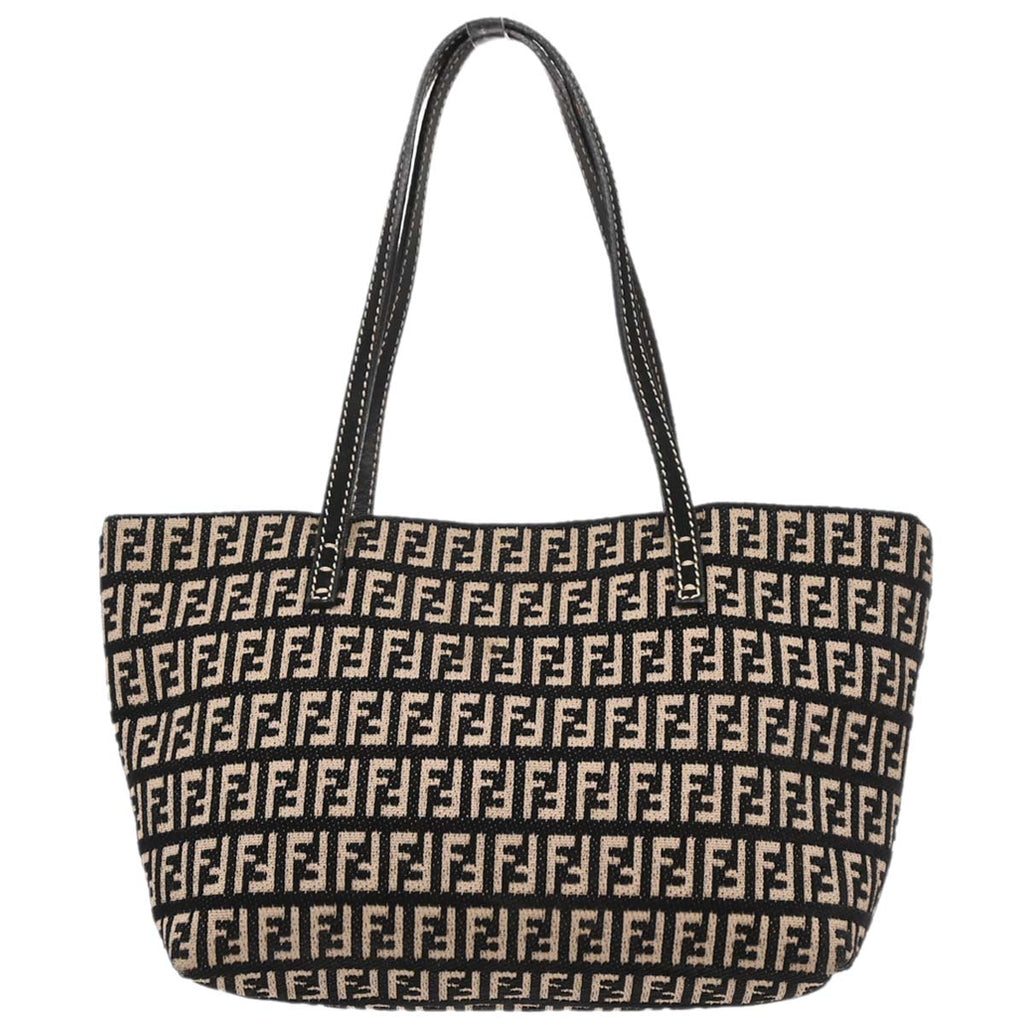 Fendi Black Zucchino Tote Handbag