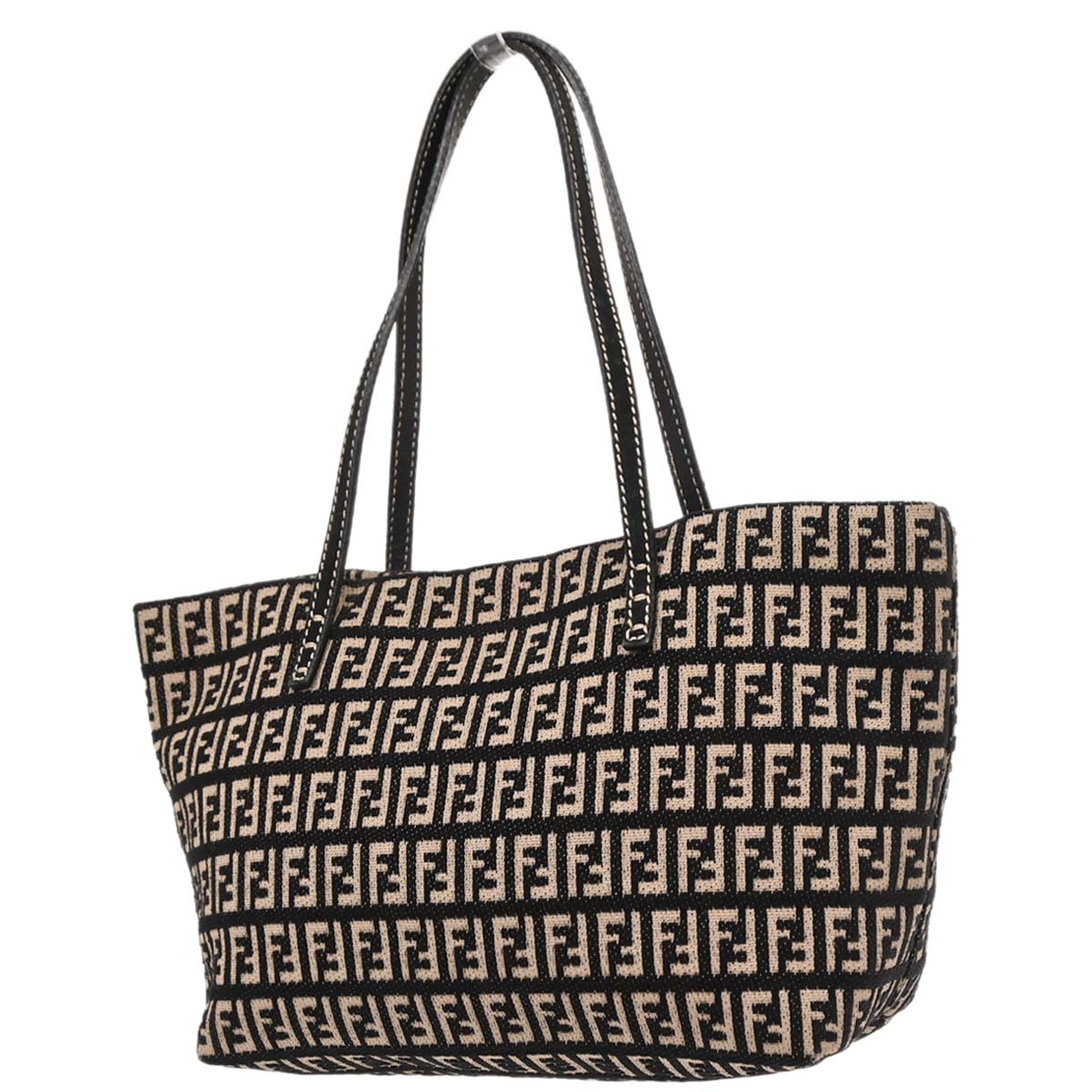 Fendi Black Zucchino Tote Handbag