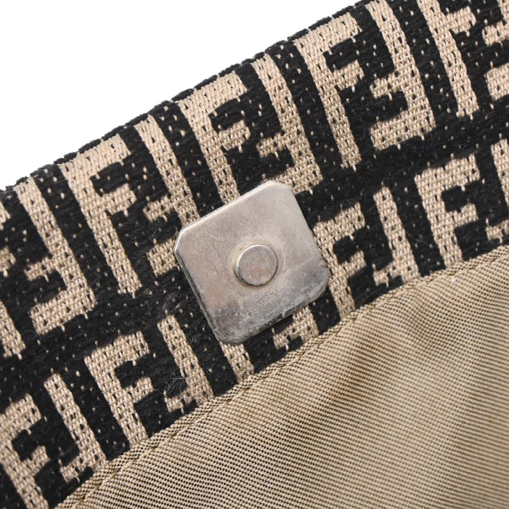 Fendi Black Zucchino Tote Handbag