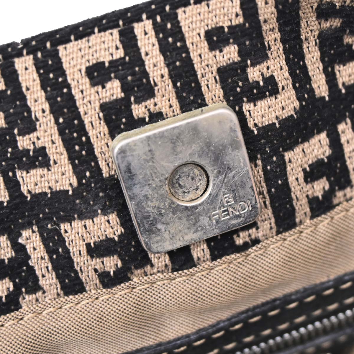 Fendi Black Zucchino Tote Handbag