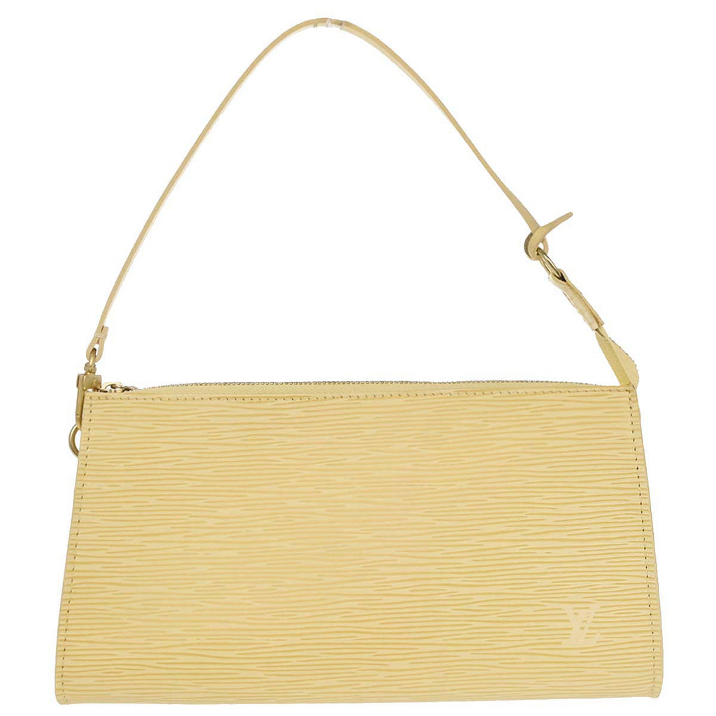 Louis Vuitton White Epi Pochette Accessoires 24 Handbag M5294A