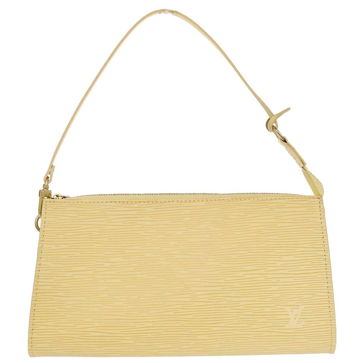 Louis Vuitton White Epi Pochette Accessoires 24 Handbag M5294A