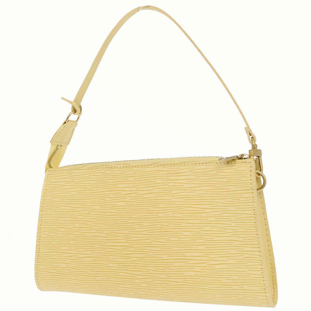 Louis Vuitton White Epi Pochette Accessoires 24 Handbag M5294A