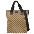 Gucci Beige Canvas GG 2way Shoulder Tote Handbag