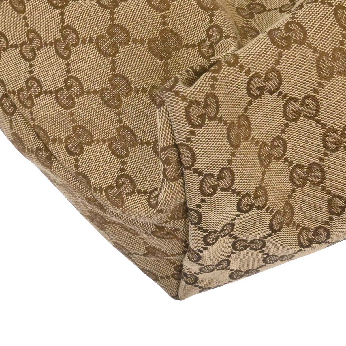 Gucci Beige Canvas GG 2way Shoulder Tote Handbag