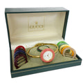 Gucci 11/12 Change Bezel Chameleon Quartz Watch SS