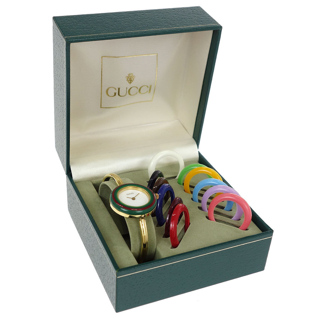 Gucci 11/12.2 Change Bezel Chameleon Quartz Watch SS