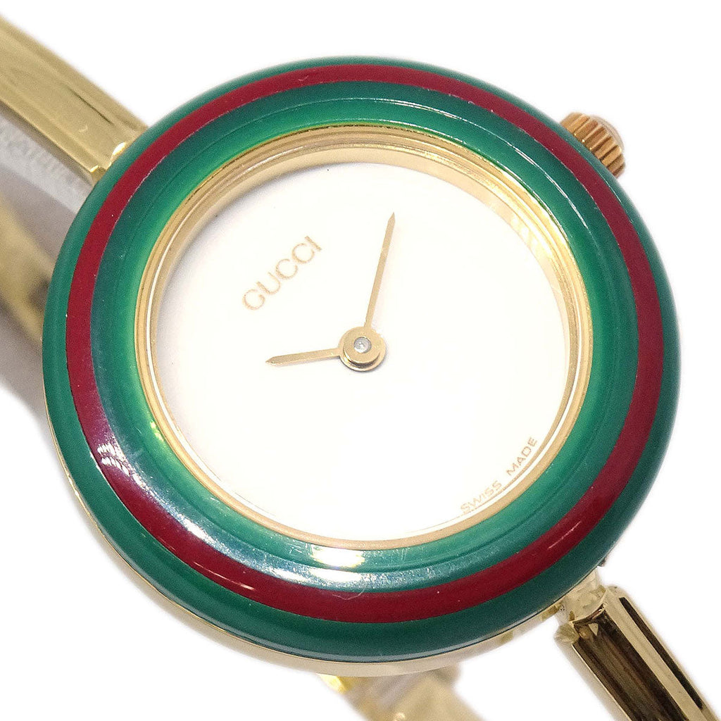 Gucci 11/12.2 Change Bezel Chameleon Quartz Watch SS