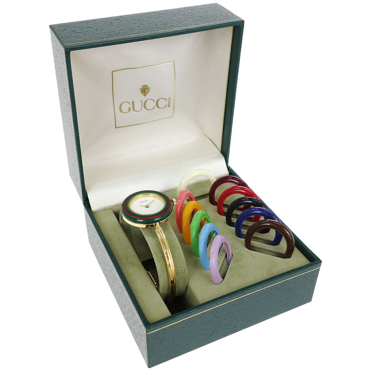 Gucci 11/12.2 Change Bezel Chameleon Quartz Watch SS