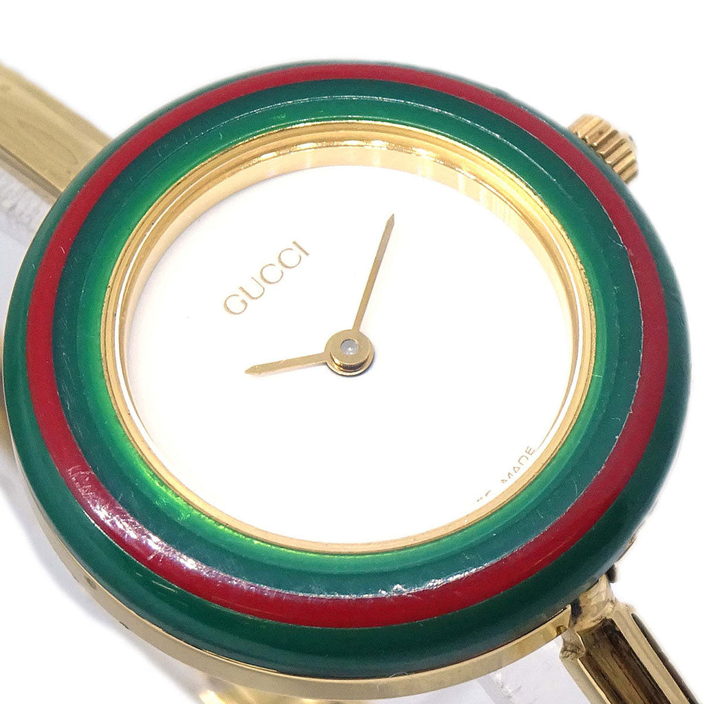 Gucci 11/12.2 Change Bezel Chameleon Quartz Watch SS
