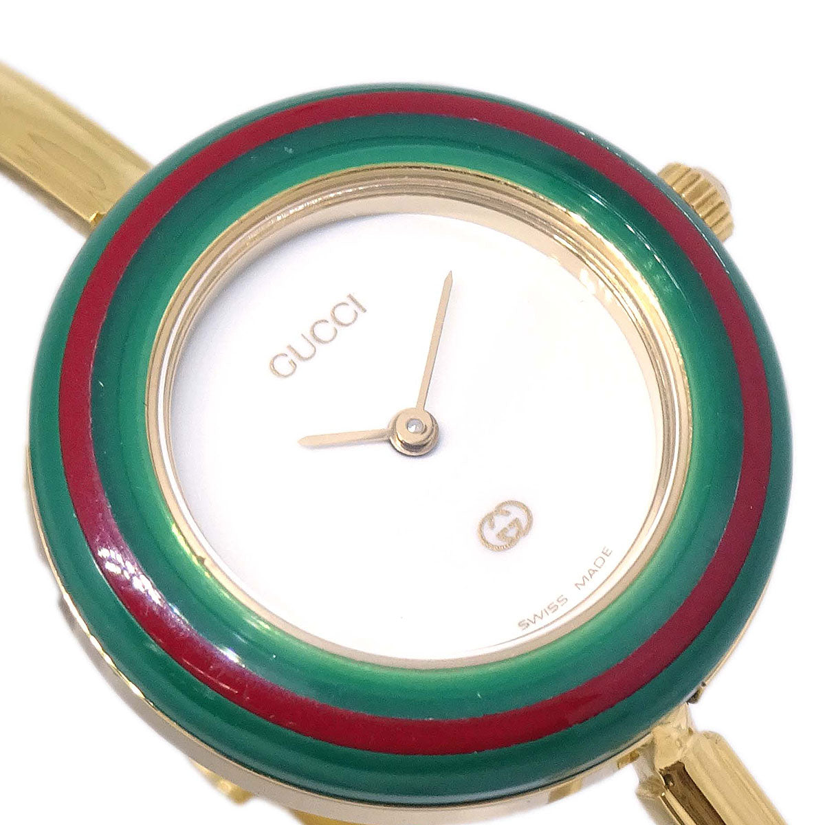 Gucci 11/12 Change Bezel Chameleon Quartz Watch SS