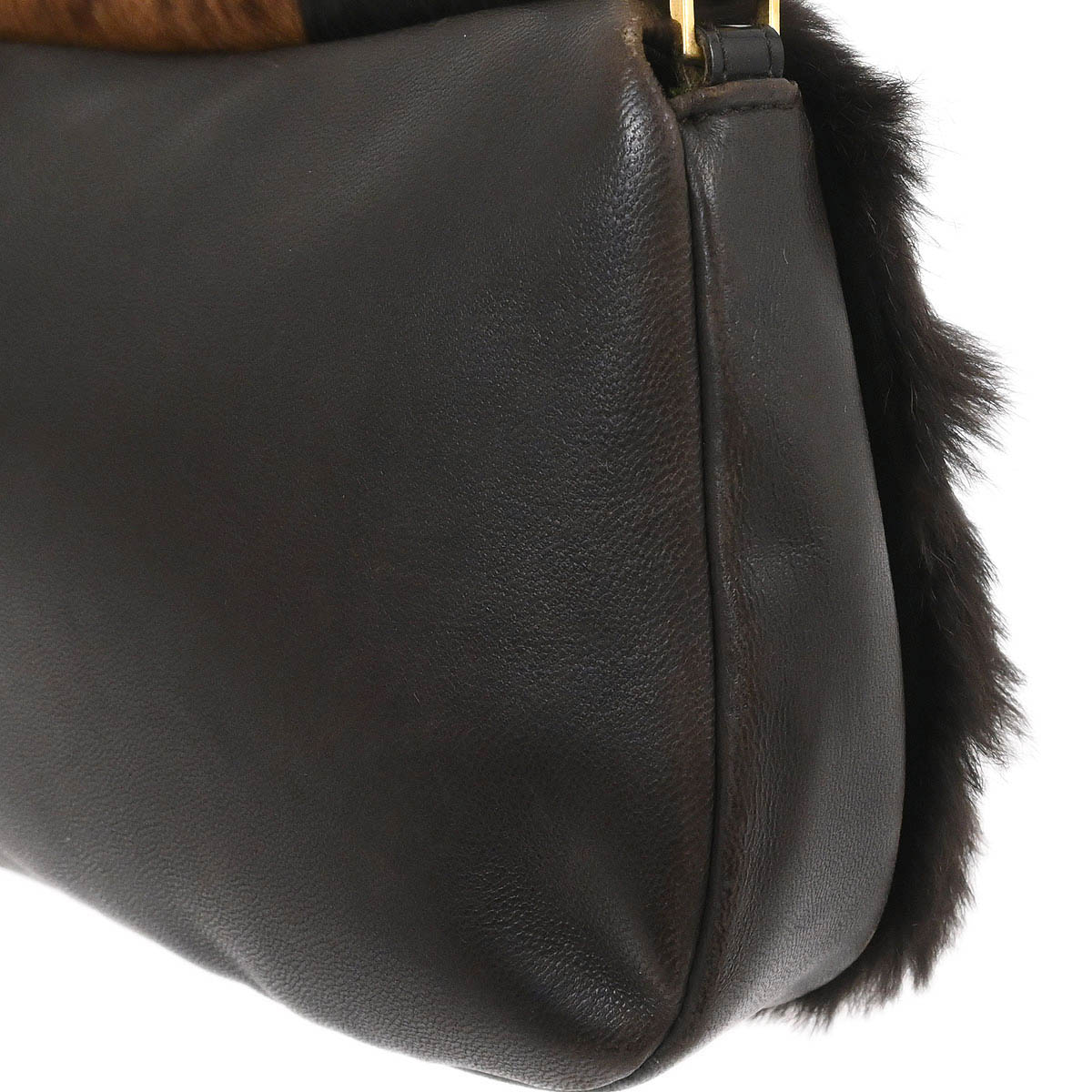Christian Dior * Brown Fur Malice Handbag