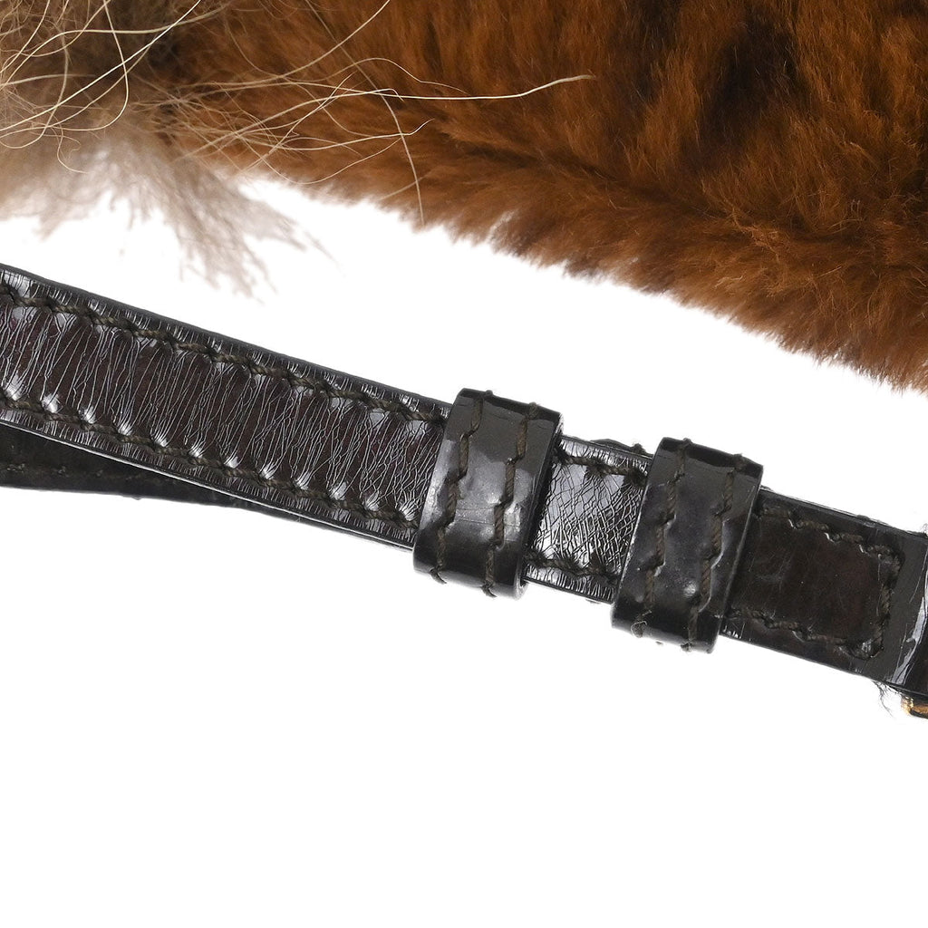 Christian Dior * Brown Fur Malice Handbag