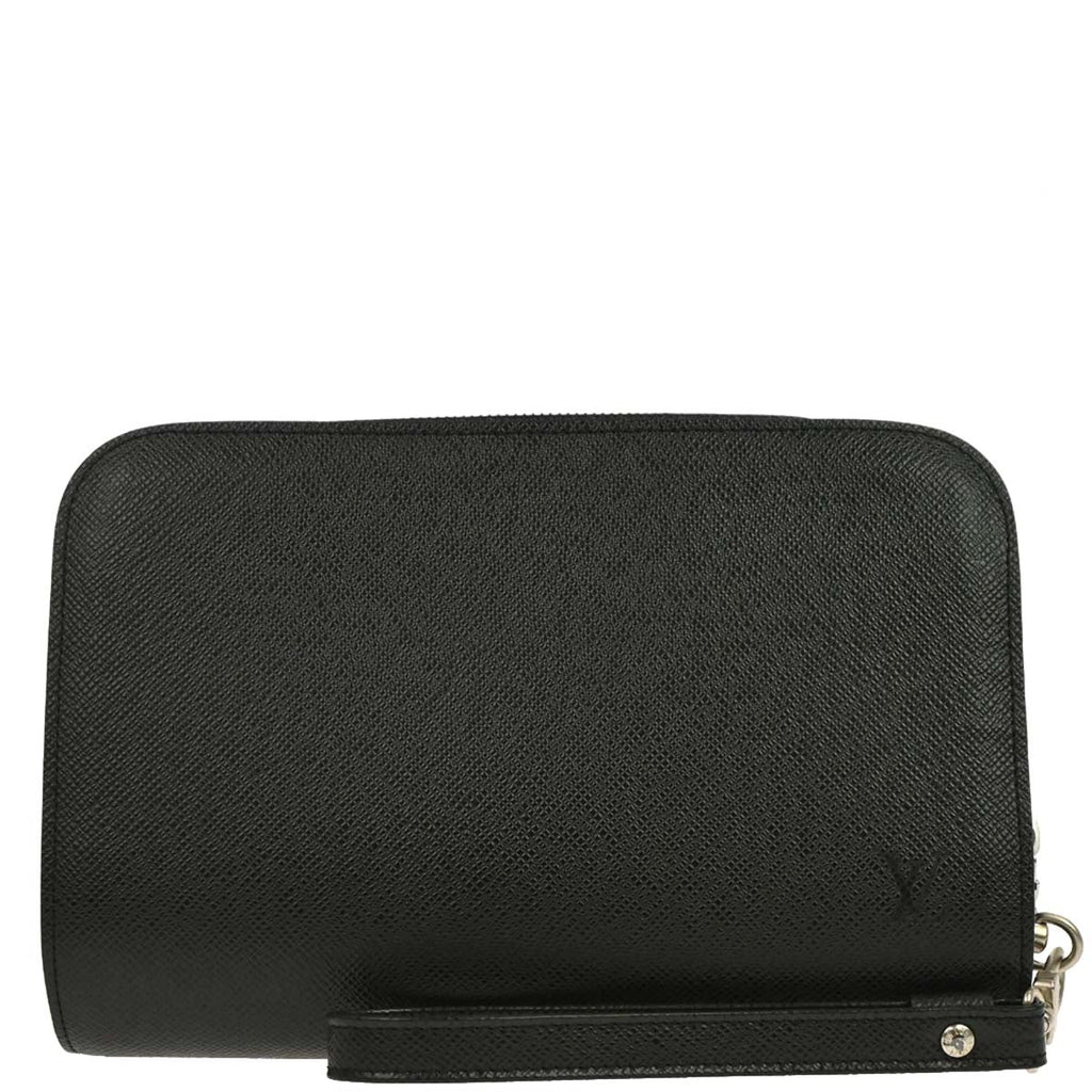 Louis Vuitton Black Taiga Baikal Clutch Bag M30182