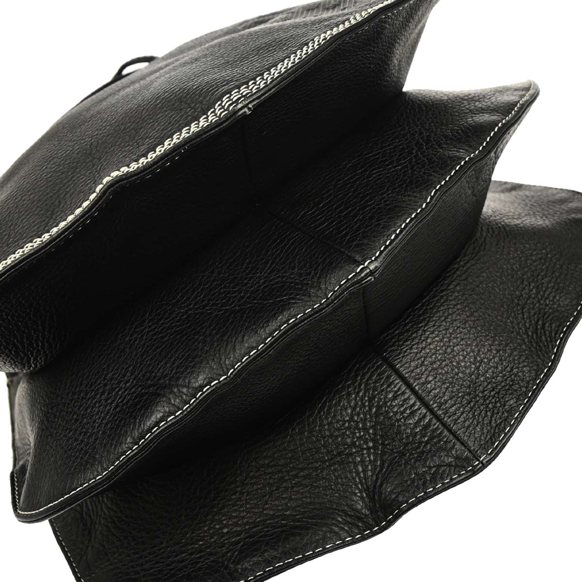 Loewe Black Leather Backpack