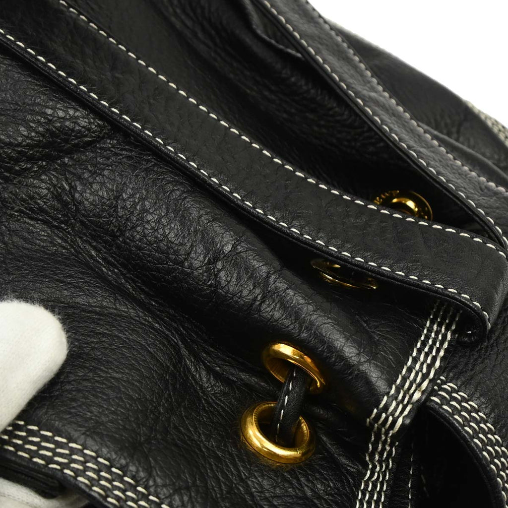 Loewe Black Leather Backpack