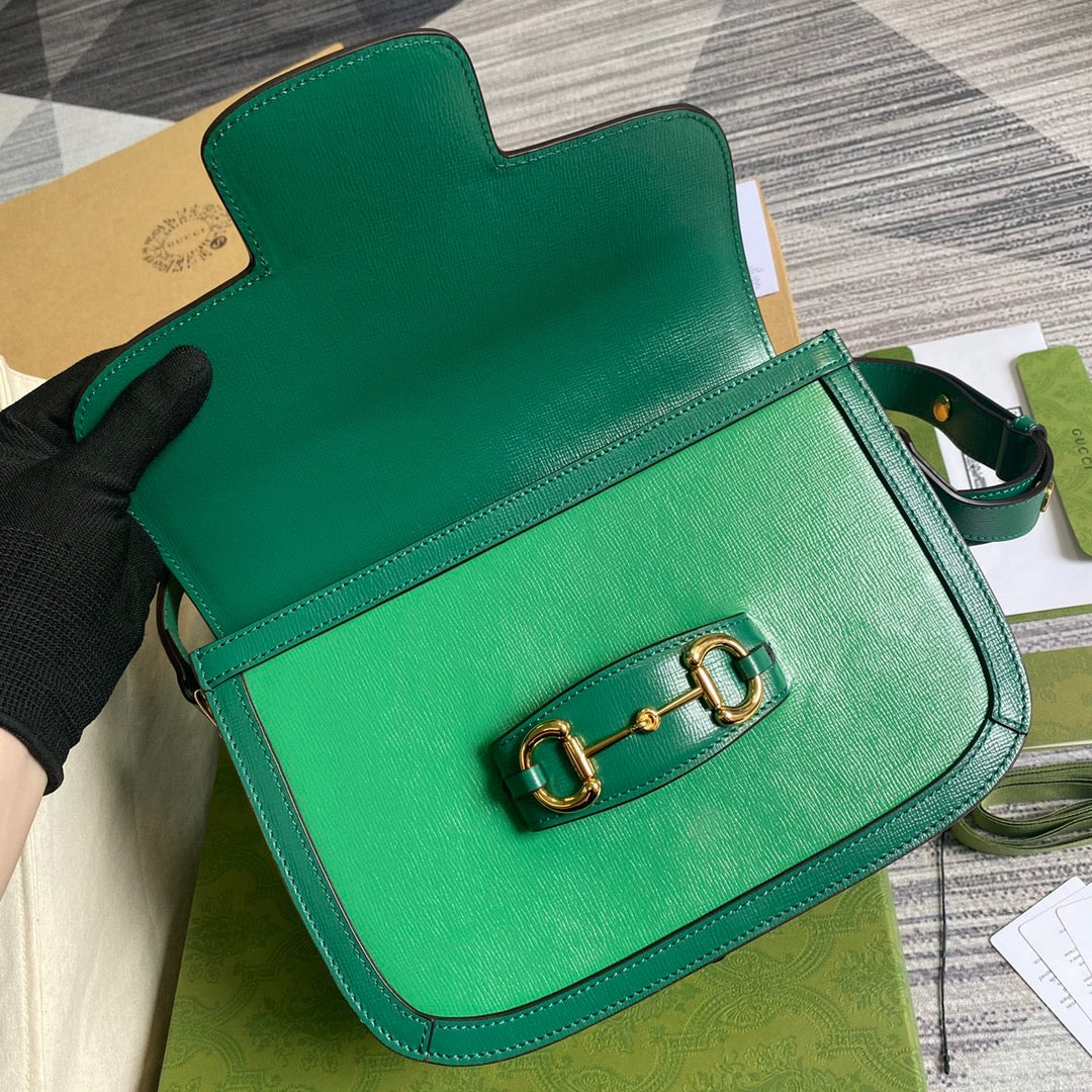 Gucci Horsebit 1955 Shoulder Bag Green For Women, Women’s Bags 9.8in/25cm Gucci